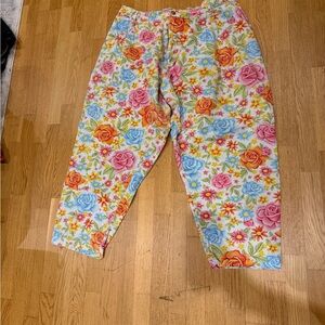 Big Bud Press Trousers - Floral Multicolor Plus Size